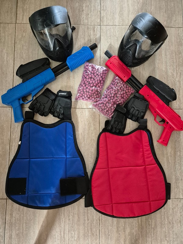 PACK DOBLE MARCADORA BLASTER NIÑOS CAL .50 (segunda mano) Envió Gratis 3/4 Dias.*